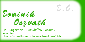 dominik oszvath business card